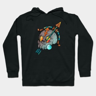 Sagittarius skull Zodiac Hoodie